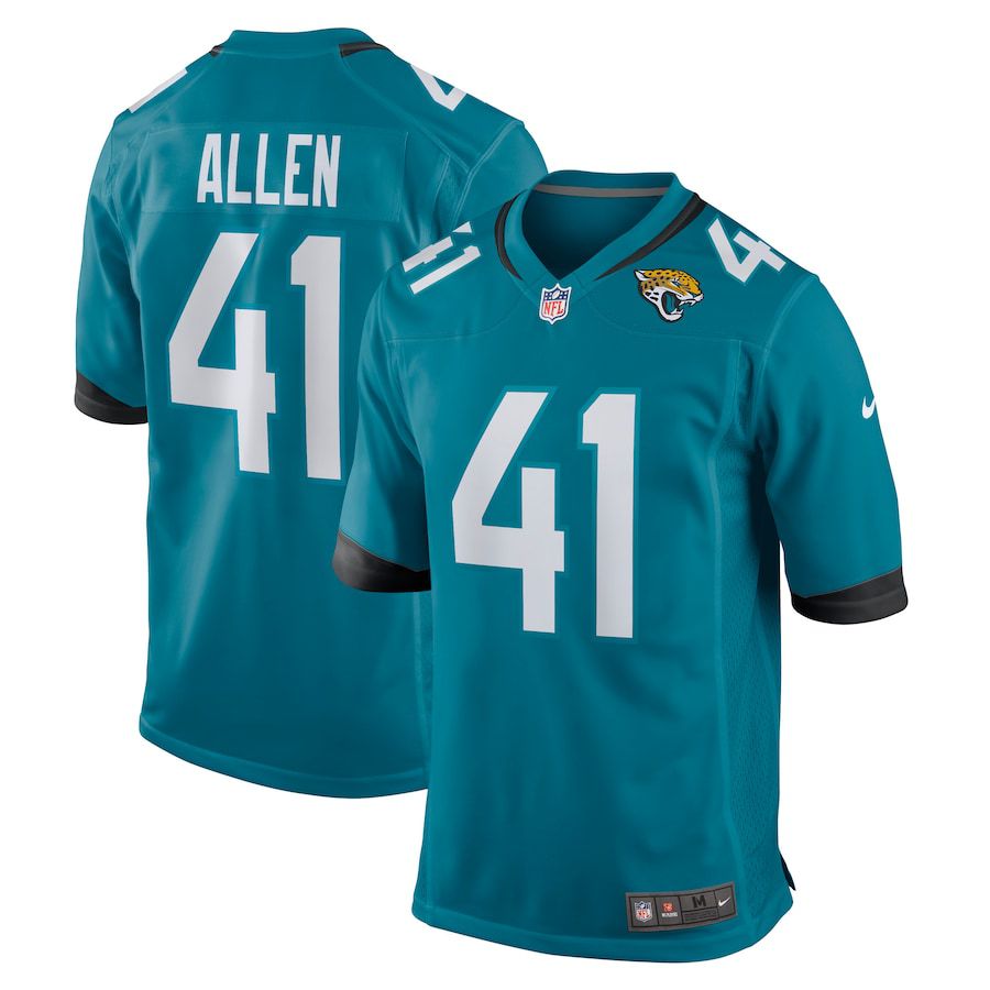 Men Jacksonville Jaguars 41 Josh Allen Nike Green Game NFL Jersey